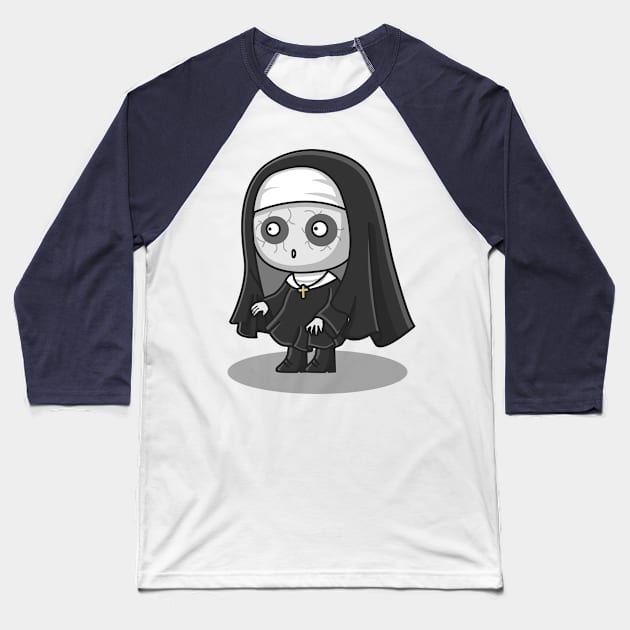 cute demon nun Baseball T-Shirt by fflat hds